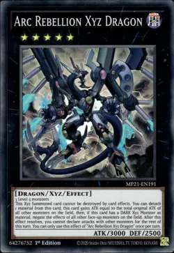 Arc Rebellion Xyz Dragon - Super Rare 1st Edition MP21-EN191 - NM - YuGiOh - Image 1