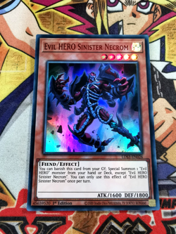Evil HERO Sinister Necrom lds3-en026 *RED* 1st Edition (NM+) Ultra Rare Yu-Gi-Oh - Image 1