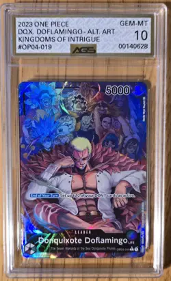 Donquixote Doflamingo (019) OP04-019 Kingdoms of Intrigue One Piece Card AGS 10 - Image 1