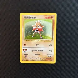 Pokemon TCG Hitmonchan 7/102 Holo Base Set 1999 - Image 1