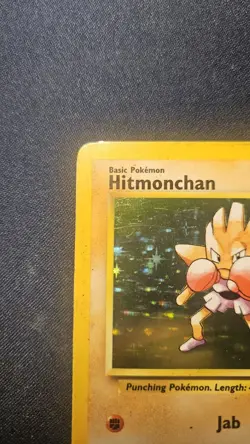 Hitmonchan 7/102 Holo Shiny Rare Pokemon TCG Card Base Set 1 1999 Heavy Play - Image 2