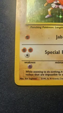 Hitmonchan 7/102 Holo Shiny Rare Pokemon TCG Card Base Set 1 1999 Heavy Play - Image 4
