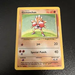Pokemon Card TCG Base Set 1999 Hitmonchan 7/102 Holo Rare - Image 1