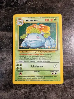 Pokemon TCG - Venusaur Holo Rare - Base Set 15/102 - HP - Image 1