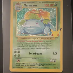 Pokemon Venusaur 15/102 Base Set Holo Rare 100 HP Solarbeam TCG Card - Image 1