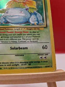 Pokemon TCG - Venusaur 15/102 HP+ - Base Set Unlimited Holo Rare - Image 5
