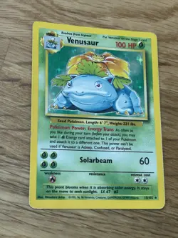 Pokemon TCG Venusaur Holo Rare Card 15/102 Base Set Unlimited HP - Image 2