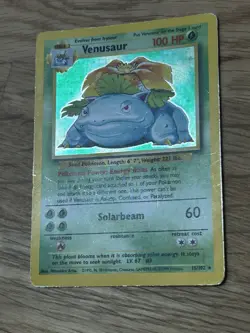 Pokemon TCG Venusaur Holo Rare Card 15/102 Base Set Unlimited HP - Image 4