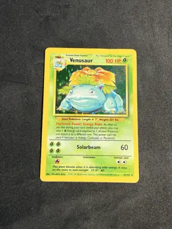 Venusaur 15/102 - Holo Rare WoTC 1999 Base Set Unlimited Pokemon TCG - MP-HP - Image 2