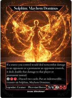 Solphim, Mayhem Dominus - Full Art Altered Art Custom Proxy Cards - Image 1