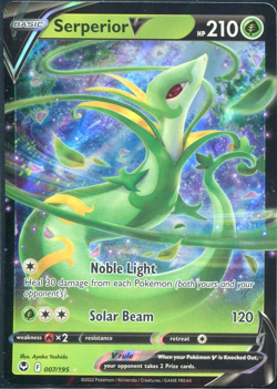 007/195 Serperior V Silver Tempest Pokemon Trading Card Game - Image 1