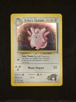 Rockets Hitmonchan Holo Rare Card 11/132 Gym Heroes Erikas's Clefable 3 SWIRLS!! - Image 3