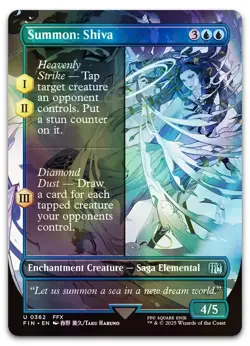 Summon: Shiva (Borderless) #362 (Foil) (NM) Final Fantasy FIN Magic MTG - Image 1