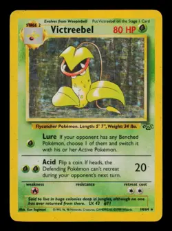 Pokemon Card Victreebel 14/64 Jungle Holo Vintage Rare WOTC Original MP 1999 - Image 1
