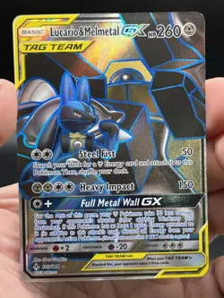 Pokemon TCG Unbroken Bonds Tag Team Lucario & Melmetal GX 203/214 Full Art NM - Image 3