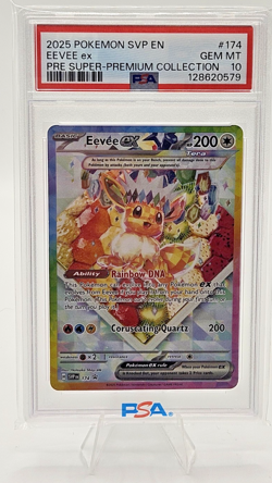 2025 POKEMON PRISMATIC EVOLUTIONS SUPER-PREMIUM COLLECTION EEVEE EX PSA 10 - Image 3