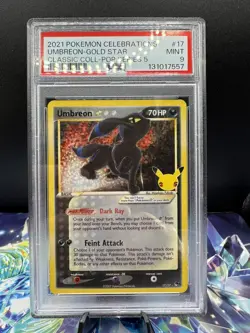 Umbreon Star Celebrations Classic Collection 17/17 PSA Graded 9 Pokemon TCG - Image 1