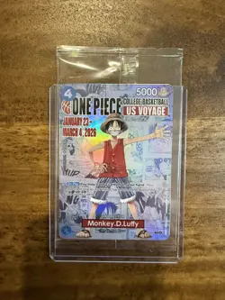One Piece Monkey D. Luffy US Voyage College Basketball Promo In Hand Sealed - Image 1