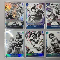 One Piece - ST22 Ace & Newgate - 1 Complete Set Blue & White Alt Arts (14 Cards) - Image 2