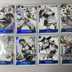 One Piece - ST22 Ace & Newgate - 1 Complete Set Blue & White Alt Arts (14 Cards) - Image 3