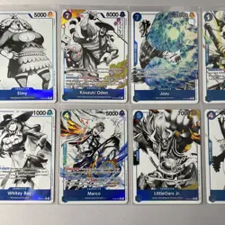 One Piece - ST22 Ace & Newgate - 1 Complete Set Blue & White Alt Arts (14 Cards) - Image 4