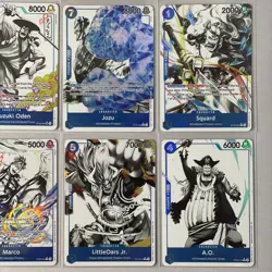 One Piece - ST22 Ace & Newgate - 1 Complete Set Blue & White Alt Arts (14 Cards) - Image 5