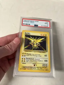 Unlimited Zapdos #16/102 Base Set Holo Pokemon 1999 - PSA 9 MINT - Image 2