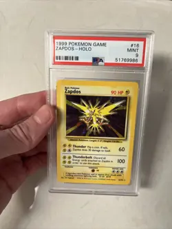 Unlimited Zapdos #16/102 Base Set Holo Pokemon 1999 - PSA 9 MINT - Image 3