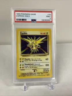 1999 Pokemon Zapdos Holo Rare PSA 9 Mint #16/102 - Image 1