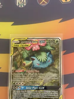 Pokemon TCG SM229 Tag Team Venusaur & Snivy GX Black Star Promo - Image 3