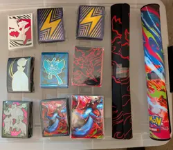 Pokemon TCG Accessories Lot 2 Playmats 2 Deck Boxes 7 Sets Of Sleeves Charizard - Image 1