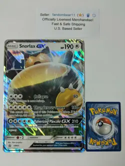 JUMBO ULTRA RARE Snorlax GX Pokemon SM05 SM Black Star PROMO CARD Holo Snorelax - Image 1