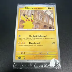 Pokemon TCG Pikachu At The Museum Oversized Promo Card Sealed - Image 1