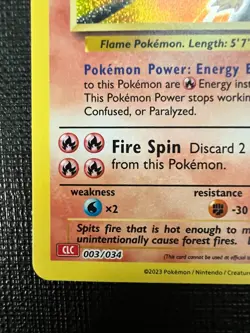 Pokemon - Charizard 003/034 Trading Card Game Classic Near Mint Holo Foil - Image 5