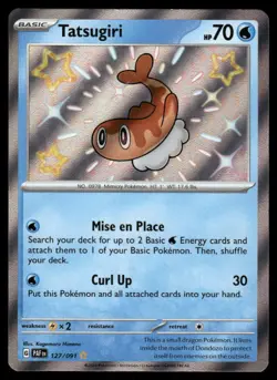 Pokemon Cards Tatsugiri 127/091 Paldean Fates Shiny Rare NM - Image 1