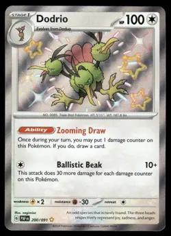 Pokemon Cards Dodrio 200/091 Paldean Fates Shiny Rare NM - Image 1