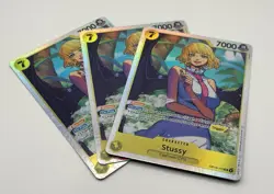 One Piece CCG Stussy 3x Card Playset - OP13-110 SR - English- ALL MINT - Image 1