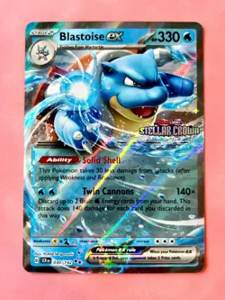 Blastoise ex 030/142 Stellar Crown Stamp Holo Pokemon Trading Card Game - Image 1