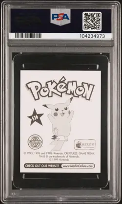 Ash Prism Holo PSA 9 Pokemon Sticker Card S26 1999 Merlin Mint Condition - Image 2