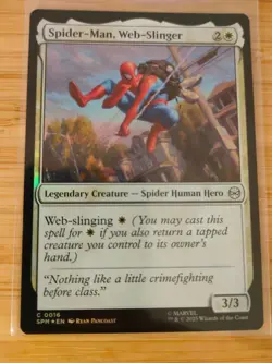 MTG Spider-Man, Web-Slinger (Foil) 0016 Spider-Man M/NM Free UK P&P - Image 1