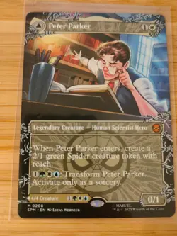 MTG Peter Parker / Amazing Spider-Man (Borderless) 0208 Spider-Man M/NM - Image 1