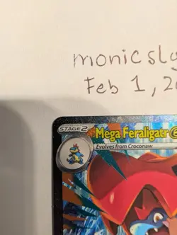 Mega Feraligatr EX SIR #274/217 Mega Evolutions Ascended Heroes Pokemon Card NM+ - Image 3