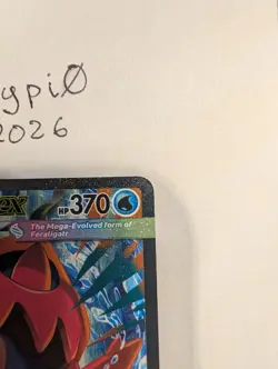 Mega Feraligatr EX SIR #274/217 Mega Evolutions Ascended Heroes Pokemon Card NM+ - Image 4