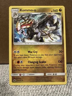 Kommo-o 77/111 Regular Rare - Pokemon SM Crimson Invasion TCG NM - Image 1