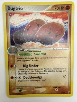 Dugtrio 5/100 EX Crystal Guardians Rare Holo Pokemon Card - Image 3