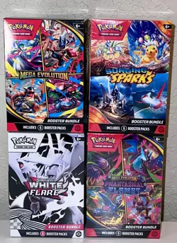 Pokemon Booster Bundle Lot White Flare, Mega Evolution, Phantasmal, Surging New - Image 5