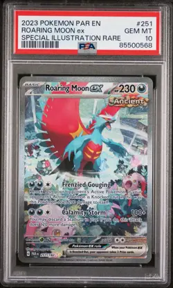 2023 Pokemon SV Paradox Rift Roaring Moon EX #251/182 PSA 10 GEM MT - Image 1