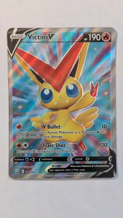 Victini V - 144/163 - Full Art Ultra Rare Battle Styles Pokemon - MINT - Image 1