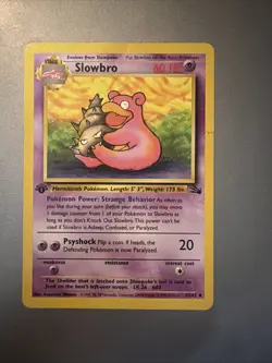 Pokemon - 1999 - Slowbro - Fossil - 1st Edition - 43/62 - Vintage - Image 1