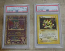 2000 Pokemon Game Promo Movie Ancient Mew PSA 8 NM-MT & 1999 POKEMON GAME ELECT - Image 1
